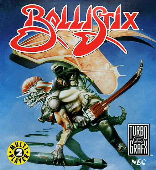 Ballistix box art for TurboGrafx-16